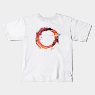 Colorful Painted Initial Letter O Kids T-Shirt